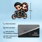 Pärchen auf Motorrad Autoanhänger aus Acryl Geschenk für Paar