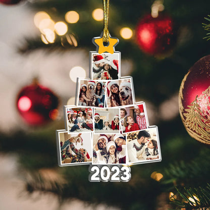 2023 Christbaumschmuck mit 9 Fotos Acrylschmuck