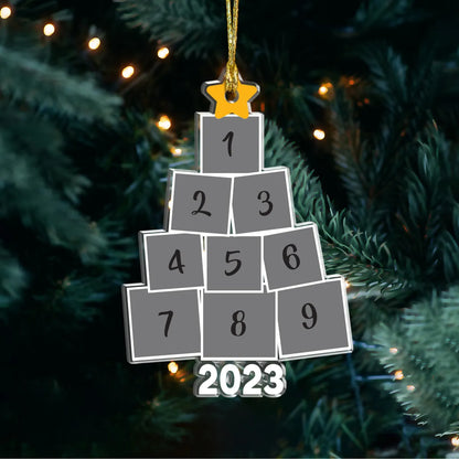 2023 Christbaumschmuck mit 9 Fotos Acrylschmuck