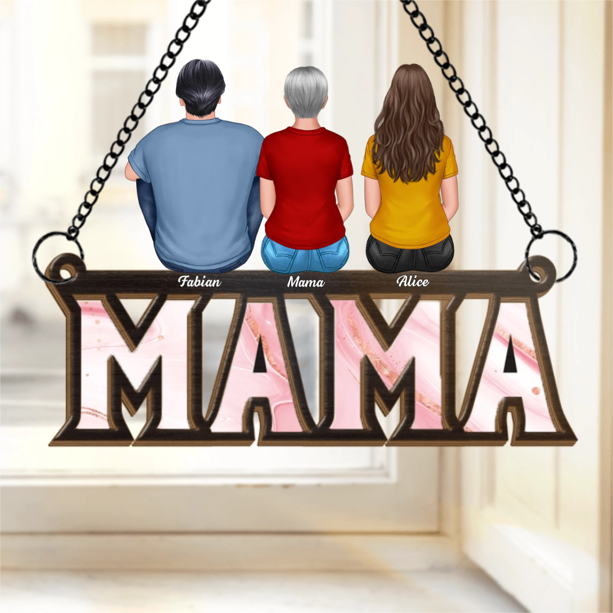 Personalisierter MOM-Sonnenfänger für Mama
