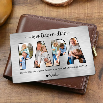 PAPA Wallet Card-Personalisierte Brieftasche-Karte mit Fotos