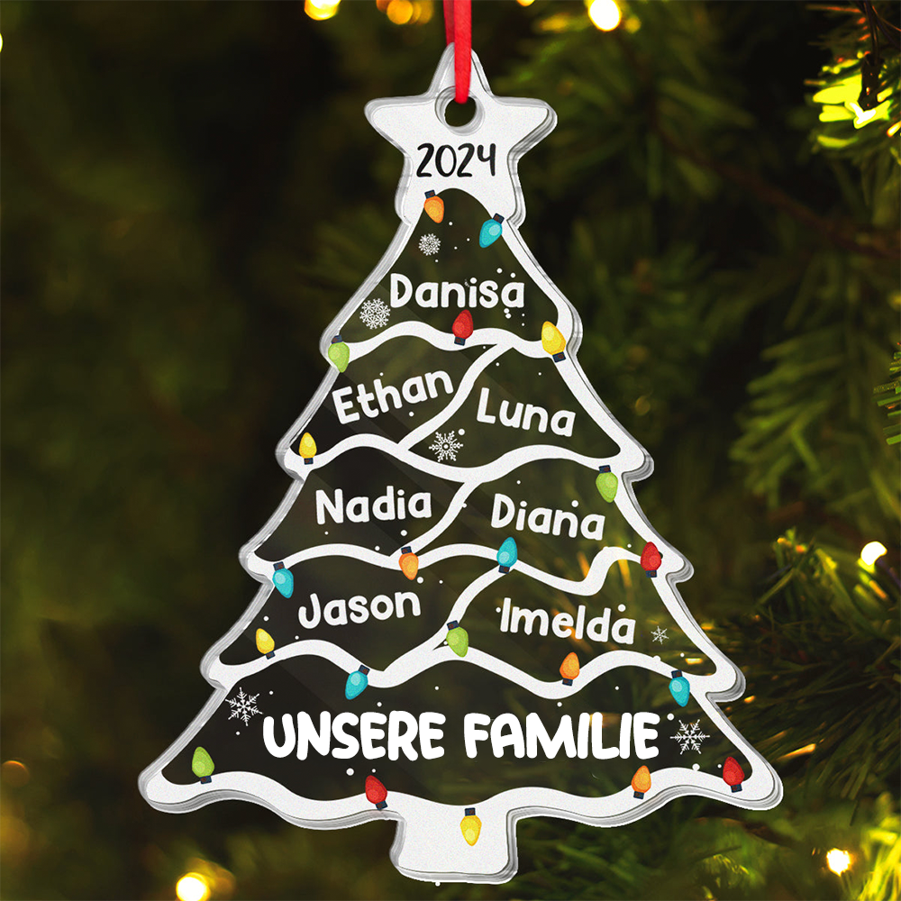 Familienbaum - Individuelles Weihnachtsornament