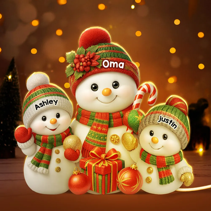 Personalisierte LED-Lichtbox mit Oma und Enkelkinder Weihnachtsdekoration für Oma