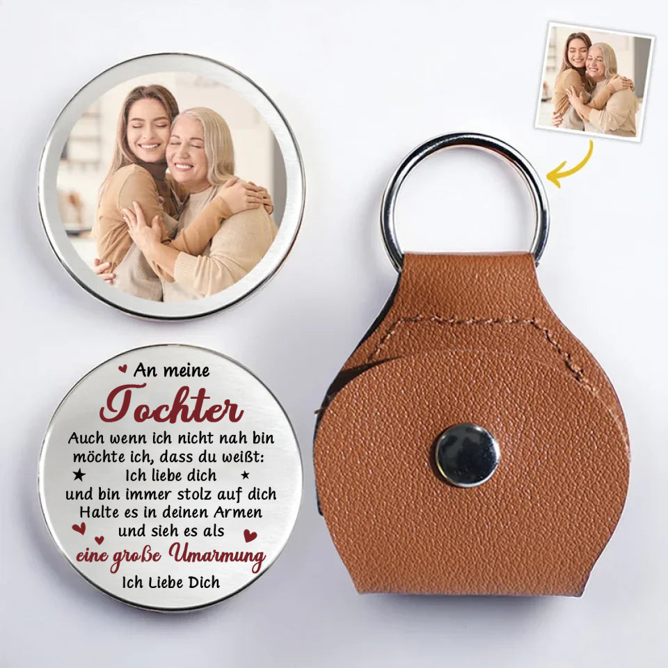 Taschenumarmung mit Foto und Sprüche Geschenk für Tochter, Sohn, Enkel und Enkelin