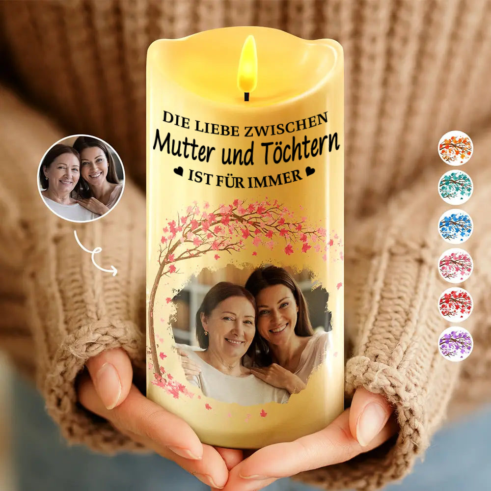 Die Liebe zwischen...ist für immer-Personalisierte LED-Kerze mit Foto
