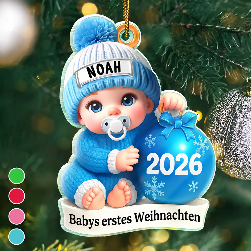 2025 Babys Erstes Weihnachten Personalisierter Acrylanhänger Christbaumschmuck