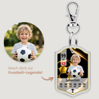 Personalisierter Acryl-Schlüsselanhänger für Kinder: National-Team Fußball ID Card