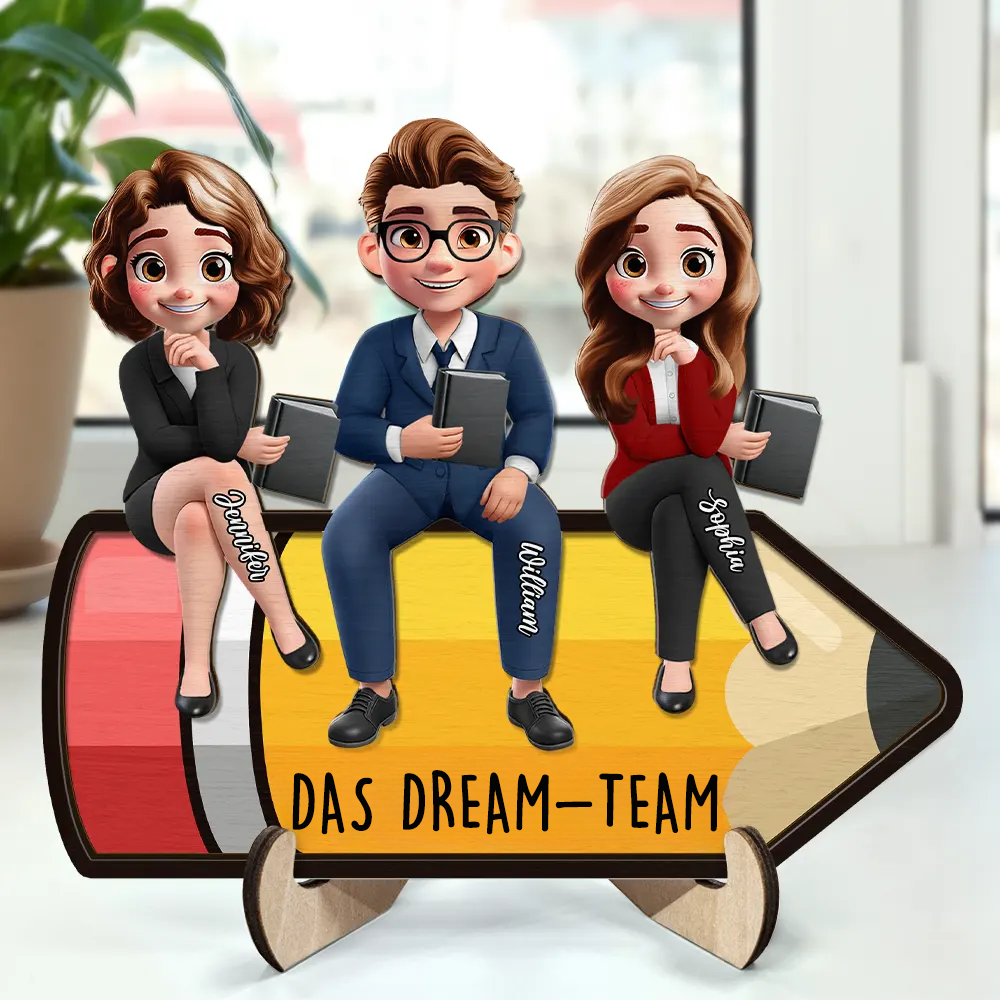 Personalisierte Holztafel Dekoration für Büro Geschenk für Lehrer und Kollegen
