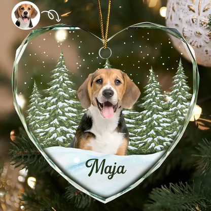 Herzornament mit Foto Personalisierter Christbaumschmuck