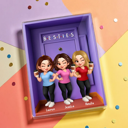 Personalisierter Acrylblock mit 2-6 Frauen Geschenk für Beste Freundinnen und Schwestern