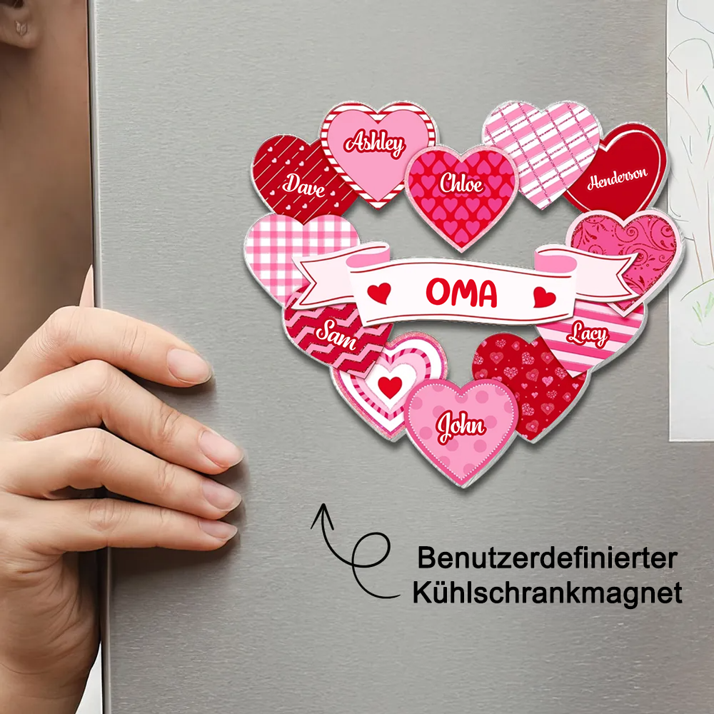 Acryl-Kühlschrankmagneten mit Herzenmotiv Geschenk für Mama und Oma