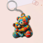 Bärenmama und Kind- Acrylschlüsselanhänger mit Namen