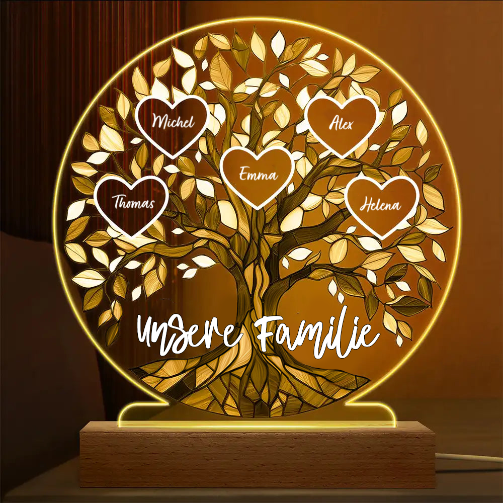 Familienbaum-Personalisiertes LED Nachtlicht