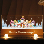 Personalisierte LED-Nachtlicht für Oma – Schneemann-Motiv mit Namen