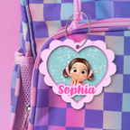 Acryl-Schlüsselanhänger mit Herz Namensschild Geschenk für Kinder