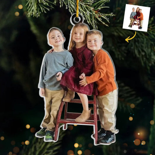Acryl-Foto-Ornament Weihnachtsanhänger Geschenk für Familie