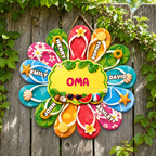 Personalisiertes Holzschild  - Flip-Flop-Dekoanhänger für Oma