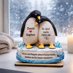Du bist mein Penguin- Personalisierter Holzaufsteller mit Namen Geschenk für Paar