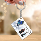 Immer bei dir - Personalisierter Acryl-Schlüsselanhänger Trauergeschenk