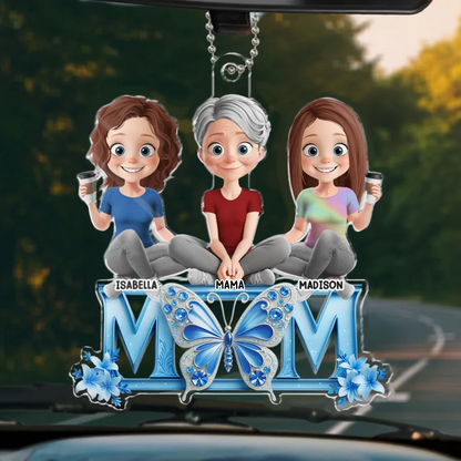 MOM-Acrylanhänger mit Mama und Töchter