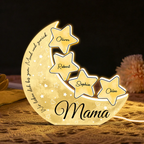 Personalisierte Mond-Lichtbox mit Namen Geschenk für Mama und Oma