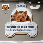 Personalisiertes Sonnenblendenclip mit Foto  Trauergeschenk