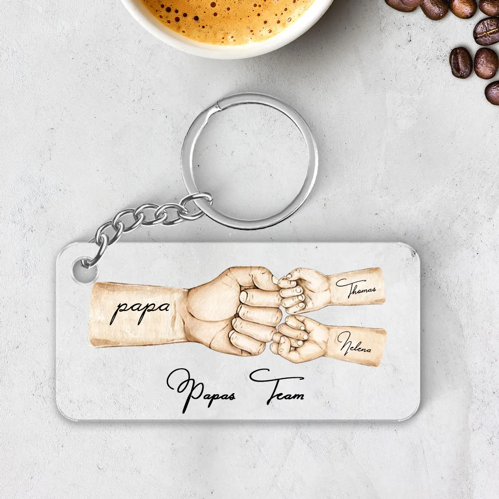 Fausstoß Personalisiertes Acryl-Schlüsselanhänger für Papa