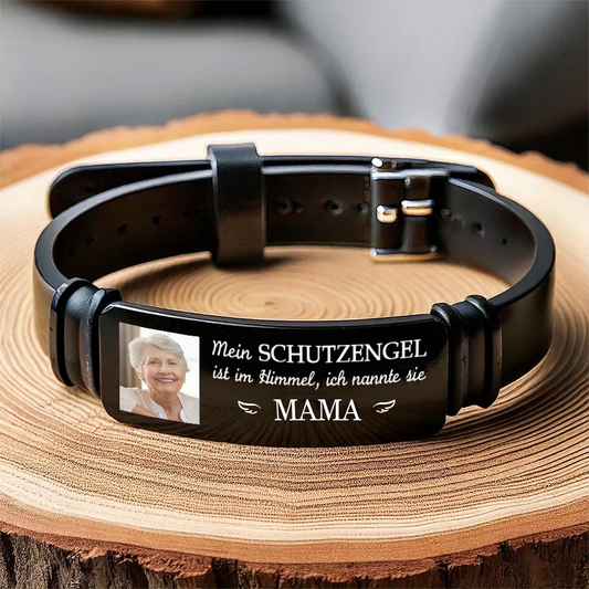 Schutzengel-Personalisiertes Silikon-Armband Trauergeschenk