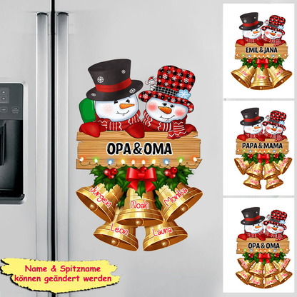 Personalisierte Acryl-Kühlschrankmagneten mit Schneema-Motiv Geschenk für Opa und Oma
