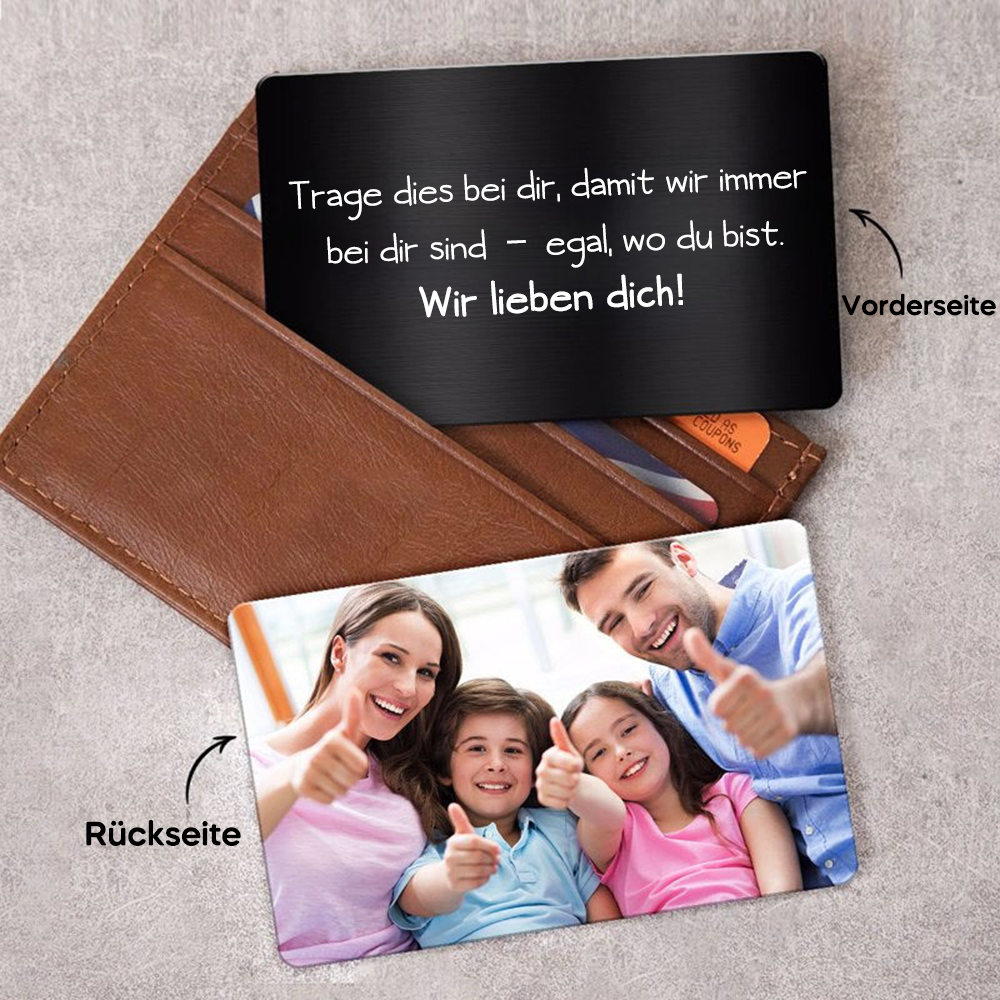 Brieftasche-Karte mit Foto und Text Geschenk für Partner und Papa