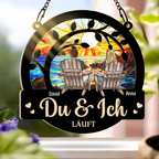 Du und Ich Läuft-Personalisierte Acryl Fenster Sonnenfänger Ornament