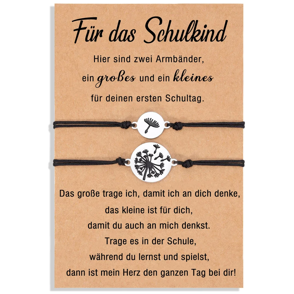 Löwenzahn Armbänder Set-Für das Schulkind-Geschenke zum Schulanfang