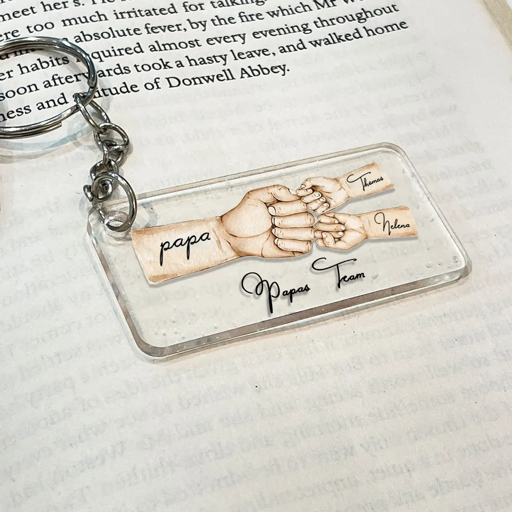 Fausstoß Personalisiertes Acryl-Schlüsselanhänger für Papa