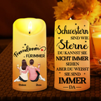 Personalisierte LED-Kerze für Schwestern