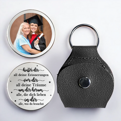 Taschenumarmung mit Foto Geschenk zur Abschlussfeier