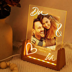 Personalisiertes LED-Nachtlicht mit Foto für Paare – Du & Ich
