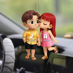 Sommer Paare-Personalisierter Autoanhänger aus Acryl Geschenk für Paare