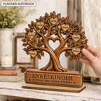 Personalisierter Holzaufsteller für Oma – Familienbaum mit Namen