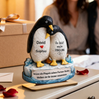 Du bist mein Penguin- Personalisierter Holzaufsteller mit Namen Geschenk für Paar