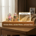 Personalisiertes LED-Nachtlicht mit Paar und Kalender Geschenk zum Jahrestag