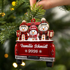Personalisierter Holz-Weihnachtsanhänger – Schneemann-Motiv mit Namen & Text