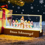 Personalisierte LED-Nachtlicht für Oma – Schneemann-Motiv mit Namen