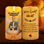 In liebevoller Erinnerung - Trauerkerze LED-Kerze mit Foto