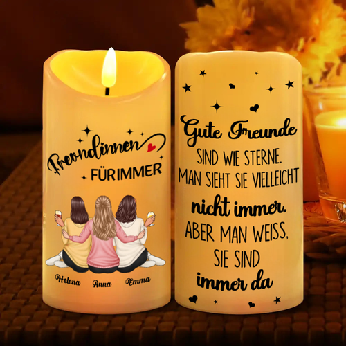 Personalisierte LED-Kerze für Freundinnen und Schwestern