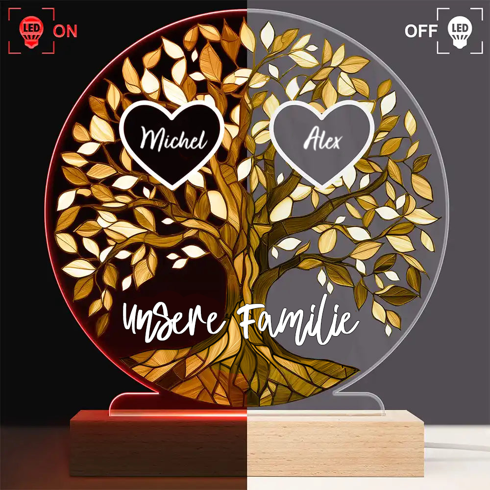 Familienbaum-Personalisiertes LED Nachtlicht