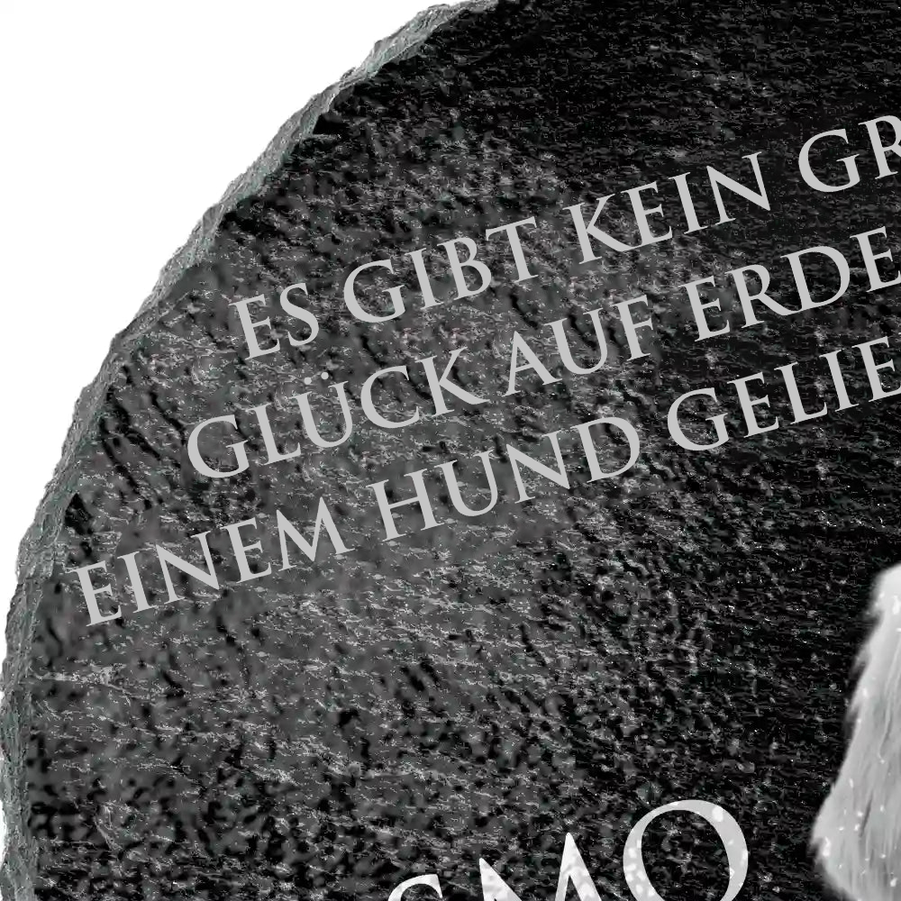 Personalisierter Schieferaufsteller mit Foto – Erinnerung an dein Haustier