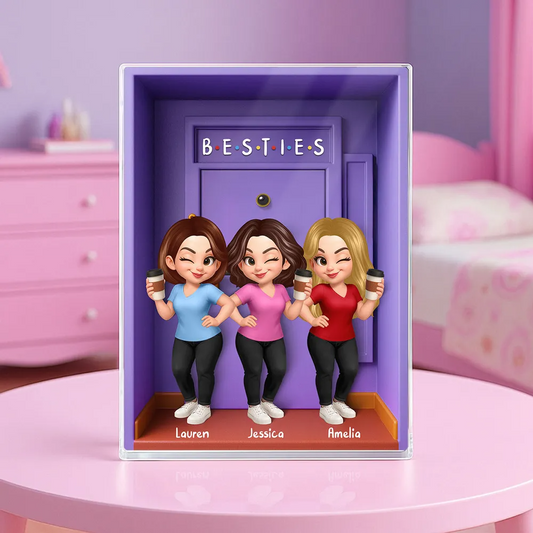 Personalisierter Acrylblock mit 2-6 Frauen Geschenk für Beste Freundinnen und Schwestern