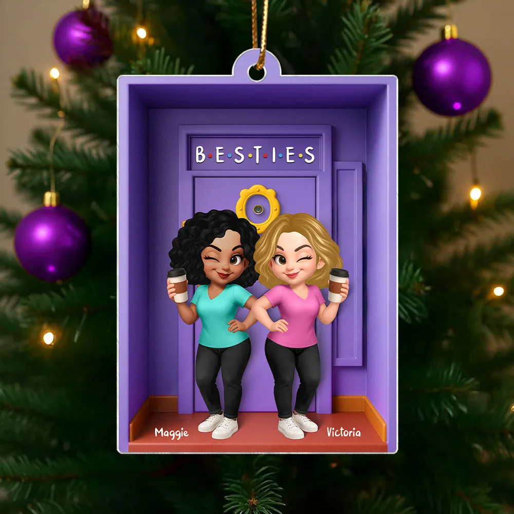 Acrylanhänger mit 2-6 Frauen Personalisierter Christbaumschmuck für Schwester und beste Freundinnen