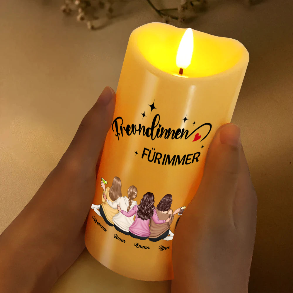 Personalisierte LED-Kerze für Schwestern