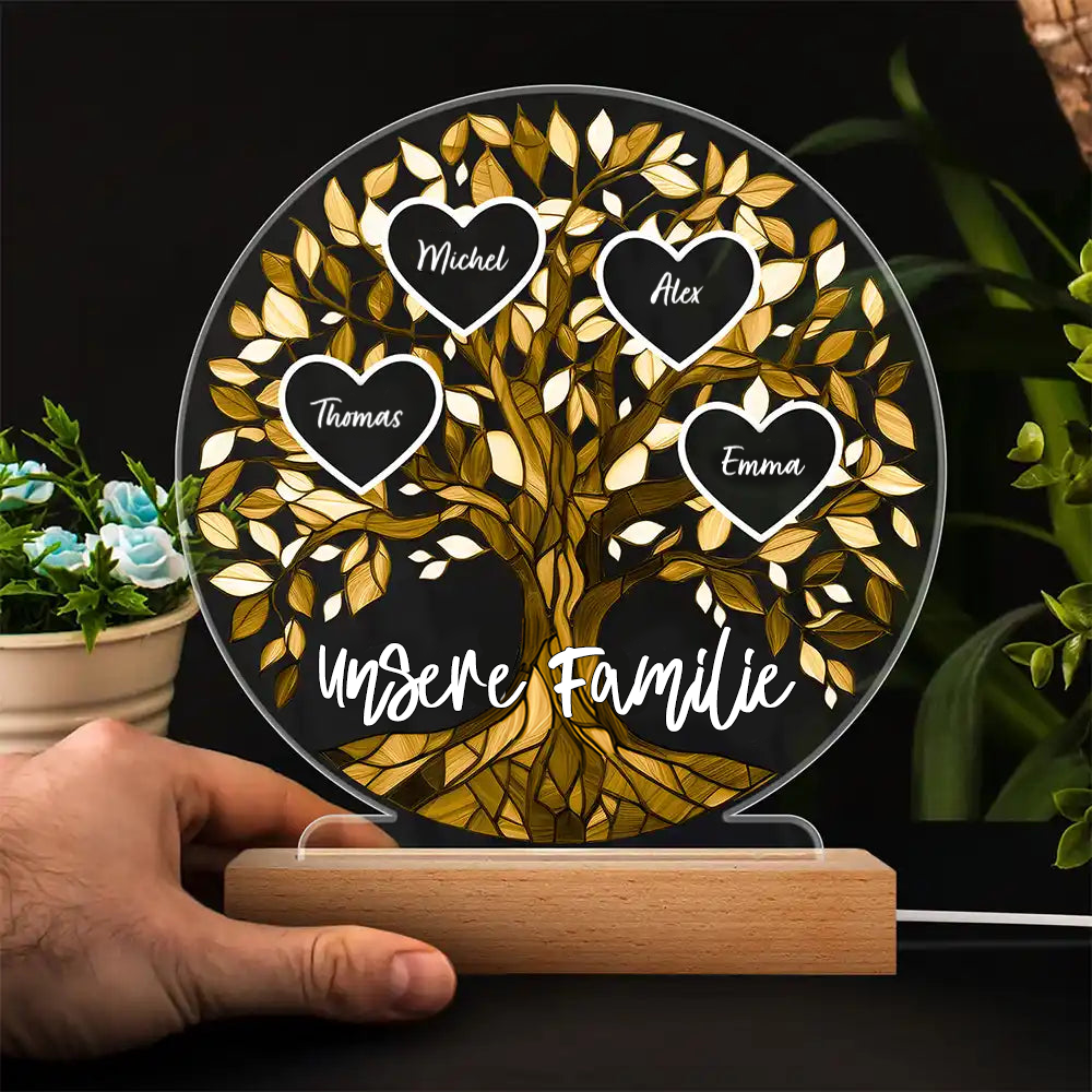 Familienbaum-Personalisiertes LED Nachtlicht